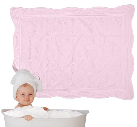 Coperta per bambini, trapuntata goffrata, morbida e portatile, lavabile in lavatrice, tappetino per passeggino per ragazzi e ragazze