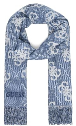 GUESS Tuch Boston Jacquard Scarf 70X180 Blue blau