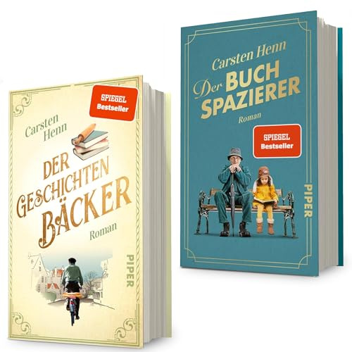 Carsten Henn Bücher Set – Der Buchspazierer & Der Geschichtenbäcker - 2 Roman Spiegel Bestseller als Schmuckausgabe zum Kinofilm - Inkl. exklusivem Lesezeichen - Geschenkidee für Buchliebhaber
