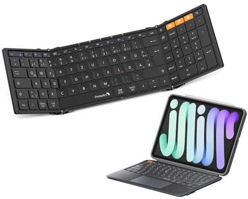 ProtoArc XK01 Foldable Bluetooth Keyboard with Number Pad TK500 Keyboard Case