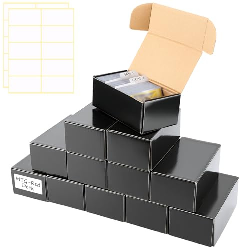 Bafeil Trading Card Storage Box 2 Pack with 10 Colour Dividers | 2-Row Card Organiser for MTG Decks, TCG, Game, Soccer Baseball Football Sports Cards and Bulk Collections