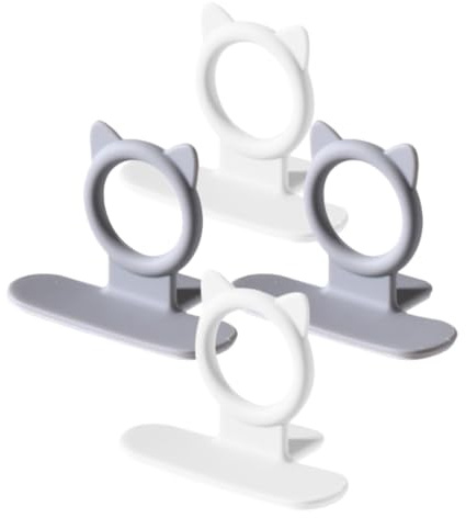 FIXOSHEE Lève-abattants Poignée Décorative et Hygiénique en Silicone Lot de 4 pour Siège de Toilettes Supporte Clés et Câbles pour Salle de Bain