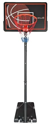 Bee-Ball Portable Basketball Hoop & Stand (Up to10ft) | Full NBA Height | Shatter-Resistant Backboard | Outdoor Free Standing System for Kids and Adults (2026 Upgrade)