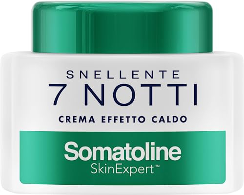 Somatoline SkinExpert, Snellente 7 Notti Crema Effetto Caldo, Trattamento Corpo Anticellulite, Ultra Intensivo con Estratto di Alga Rossa, 250ml