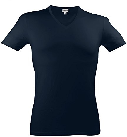 JULIPET Iper t-Shirt Scollo a V Profondo Cotone Elasticizzato (5 XL IT52, Blu Notte)