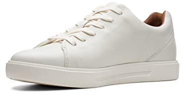 Clarks Un Costa Lace herr Sneaker, Vitt läder, 39.5 EU