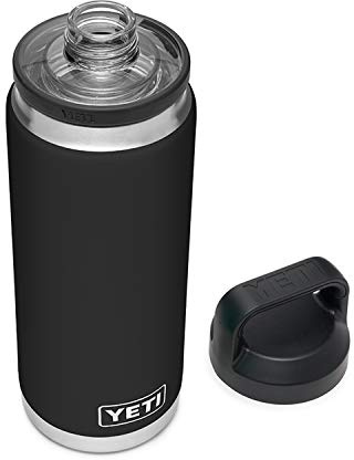 YETI Rambler 26 oz Bottle, Vacuum Insulated, Stainless Steel with Chug Cap, Black
