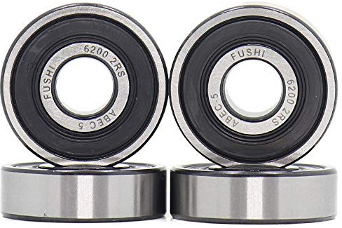 6200-2RS 10x30x9mm Doppelgummidichtungslager, ABEC-5 Vorgeschmierte Drehmaschine Deep Groove Kugellager (Pack von 4Stücks)
