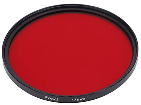 Filtri per Obiettivi per Fotocamera Rossi, 82 Mm 77 Mm 72 Mm DSLR Fotocamera Digitale Ad Alta Definizione Filtro per Obiettivo a Colori Rosso Filtro per Obiettivo per Fotocamera a Prova di Olio(77mm)
