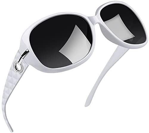 Joopin Elegante Große Sonnenbrille Damen Polarisiert XL Übergroße Brille | Oversized Rahmen für breite Gesichter, UV400, Ultraleichtes Material, Fashion, Fahren, Einkaufen, Reisen, Strand, Wandern