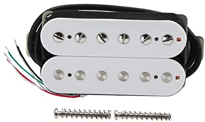 FLEOR Alnico 2 Humbucker-Tonabnehmer 7-8K E-Gitarren-Hals-Humbucker, weiß