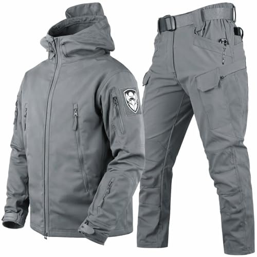 VBVARV Taktische Jacke Hose Set Herren, Wasserabweisend, Militär Anzug