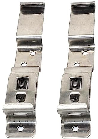 2 x Trailer Number Plate Clips Holders Spring Loaded Stainless Steel LMX1867 by NANDEYIBI