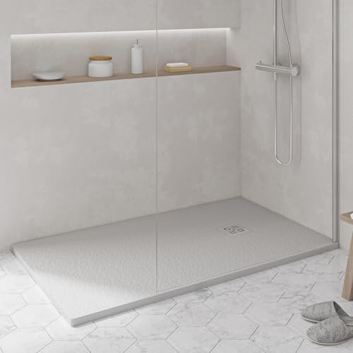 KOES - Piatto Doccia in Resina Serie NILO – 90x140 – Blu nebbioso RAL 7035