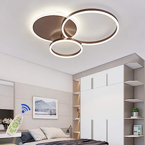MyLjp LED Deckenlampe Dimmbar Modern Deckenleuchte Wohnzimmer Deckenlicht Acryl Lampenschirm Einstellbar Lichtfarbe/Helligkeit Schlafzimmerlampe Restaurant Beleuchtung