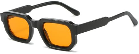 WDZAYXC Vintage Rechteckige Sonnenbrille für Damen Herren Rectangle Sunglasses Retro Brille UV400 Schutz