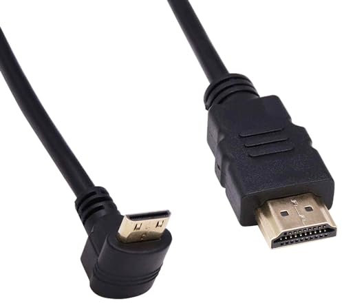 REY Cavo HDMI maschio, Ultra HD, 4k, alta velocità, angolato a 90°, 5 m