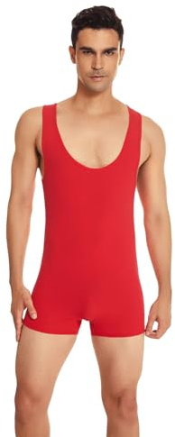 WAZHAKU Body Bodysuit Herren Ballettbekleidung Wrestling Singlet Boxershorts Unterwäsche Stringbody Jumpsuits Bodysuit Pyjamas Reizwäsche Einteiliger Trikot Turnanzug Dessous Stretch Gymnastikanzug