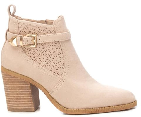 XTI - Botín Mujer Beige - Calzado Cómodo y Versátil - Moda casual - Modelo 14388601 (Talla 39)