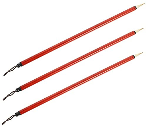 DIYEAH 3stücke Teiliges Kalligraphie-pinsel Aluminiumstift Langlebig Leicht Für Anfänger Und Traditionelle Chinesische Schriftkunst Glattes Schreiben Ohne Haarausfall Vielseitiges Zubehör