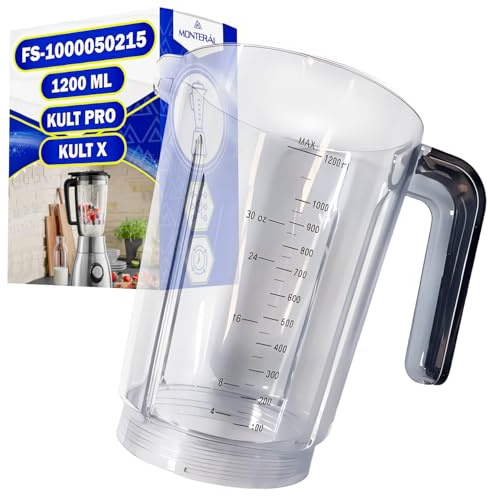 MONTERAL Bol pour Blender Mixeur 1200 ml avec le Code Original FS-1000050215 pour WMF Series Kult Pro et Kult X