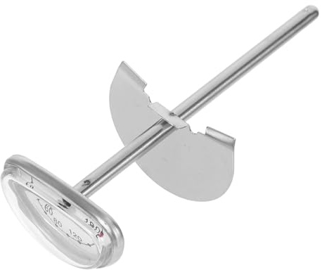 JECOMPRIS Termometro da Cucina Resistente Alte Temperature con Supporto in Acciaio Inox Facile da Usare per Olio e Carne, per Frittura e Cottura Precisa
