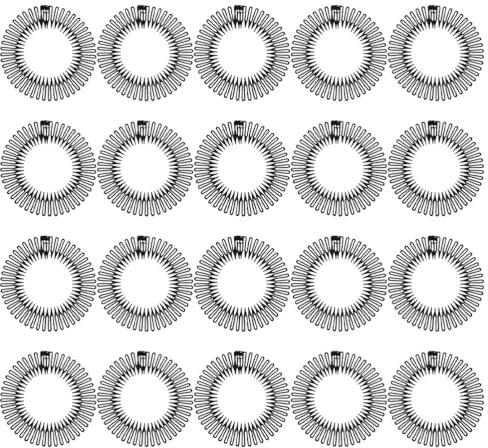 FOMIYES 20stücke Elastischer Haarkamm-haarband in Schwarz Dehnbarer Kamm-haarband für Damen Flexibler Runder Kunststoffkamm für Täglichen Gebrauch Haarbandhalter mit Breiten Zinken