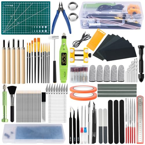 170 Pezzi Gundam Model Tools Kit, Modeler Strumenti di Base per Gundam, Gundam Craft Set, Hobby Building Craft Set, Kit Modellismo per La Riparazione e Il Fissaggio del Modellismo di Base