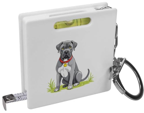 Azeeda 'Cane Corso Dog' Keyring Tape Measure/Spirit Level Tool (KM00049657)