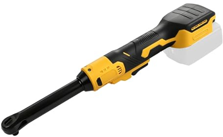 Chiave a cricchetto senza fili da 3/8 compatibile con batteria Dewalt 20V, 80 Nm 320 giri/min, 16cm Chiave a ratchetto senza fili estesa con luce LED (giallo)