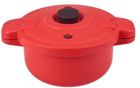 Microwave Pressure Cooker 2.3L Microwave Rice Cooker for Quick & Easy Meals PP & Silicone Safe Pot with Locking Lid & Heat-Resistant Handle.