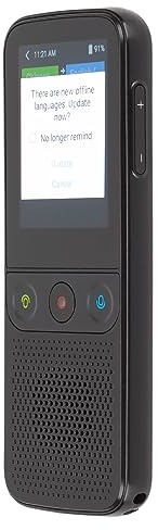 Generic Dispositivo Traduttore Linguistico T10 PRO Traduttore Bidirezionale Portatile Intelligente per Viaggi, Acquisti e Riunioni ABS 1500mAh (BLACK)
