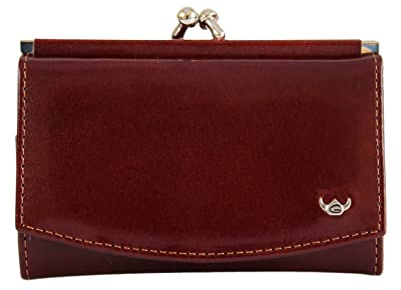 GOLDEN HEAD Colorado Bügelbörse Damen Leder 12x8.5x2.5 cm (BxHxT), Farbe:Tobacco
