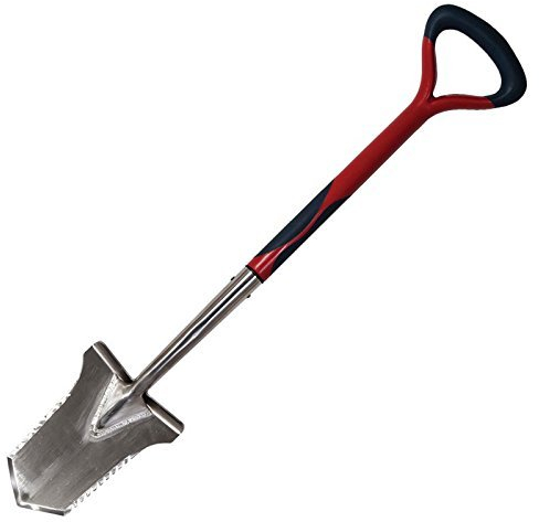 Evolution Pro Cut Stainless SE Spade, Plastic Shaft, Soft Handle With Teeth