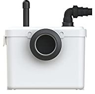 Aquasani 1 - Broyeur WC Adaptable, 1 entrée WC et 1 entrée lavabo, Installation Facile, Moteur 400W, Relevage 3m Vertical et 30m Horizontal, Compact et Discret, Fabrication Française, Garantie 3 Ans