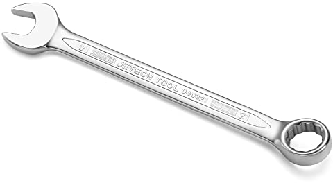 Jetech 21mm Combination Spanner - Durable Cr-V Steel High Strength 12 Point Double Head Wrench in Sand Blasted Finish