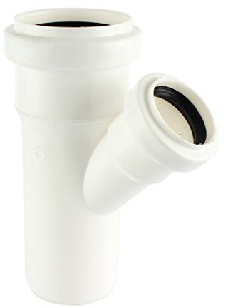 MKK - 19588-001 – HT derivazione tubo PP DN 32-50 raccordo a T 45° giunzione di giunzione di giunzione bianca DN 32 su DN 32