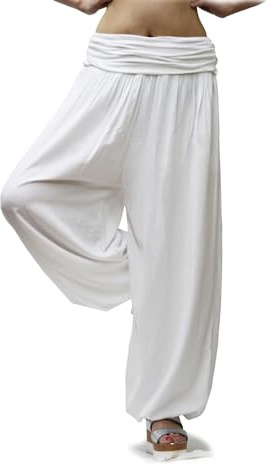 Gloop Pantalones de harén Ligeros XXL para Mujer Pantalones de Verano con Muchos Patrones