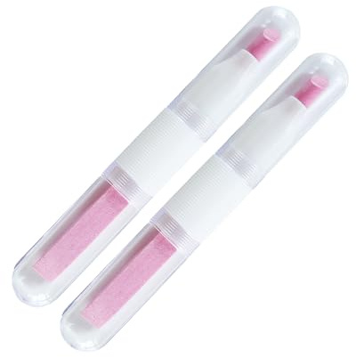 Ceramic Pusher Files for Nails, Manicure Fingernail Files with Cases, Professional Precision Filing Cuticle Remover, Manicure Stick, 2 Pieces