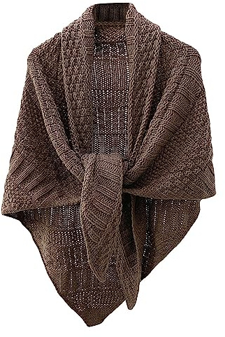 G-LIKE Damen Dreieckschal Schultertuch Strickwolle Warm Umschlagtuch | Warmer gestrickter Dreiecksschal aus Strickwolle, ideal für Frühling, Herbst und Winter als Schulter- oder Halstuch