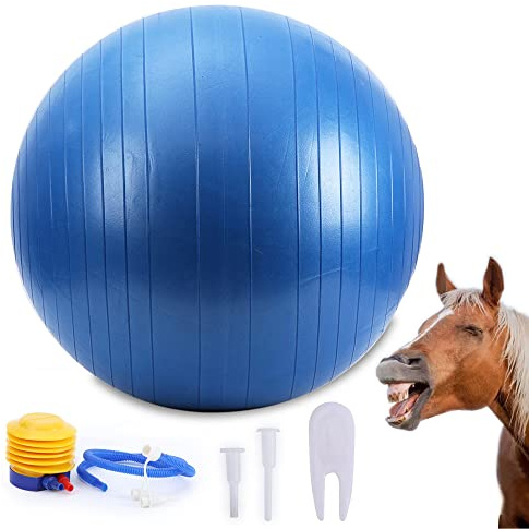 SWYIVY Palla da 101,6 cm per cavalli, grande pallone da calcio per cavalli, giocattoli per la noia equina, Mega Pets Soccer Ball Equestre
