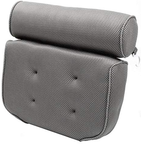 Bath Pillow Spa with Head, Neck, Shoulder and Back Support, Non-Slip, Extra Thick, Soft and Large for Great Comfort and Relaxation, Easy Care and Durable Fits any Tub