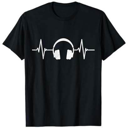 Écouteurs DJ Heartbeat pour amateur de musique T-Shirt