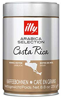 Illy- Caffè in grani - Selezione Arabica - COSTA RICA - Sapore armonioso con note di miele - 250 Grammi