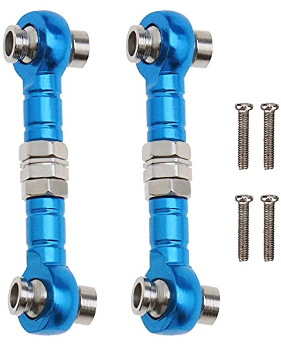 EMSea 2Pcs RC Steering Linkage Rod Adjustable Steering Turnbuckle Arms with Mounting Screws for Remote Control Car DIY Accessory