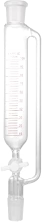 UKCOCO Imbuto Separatore Standard in Vetro Rubinetto Di Arresto Dispositivo Distillatore Da Laboratorio Per Separare Liquidi Di Diversa Densità