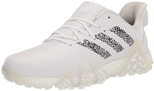 adidas Men's CodeChaos 22 Spikeless Golf Shoes, Footwear White/Core Black/Crystal White, 7