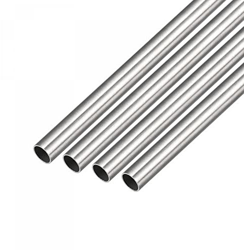 sourcing map 304 Acier Inox Tube (7mm OD x 0,4mm Paroi T x 250mm L) 4Pcs, Droit Tube - pour Maison Ameublement, Machines