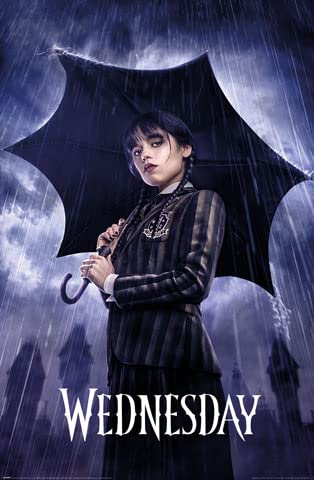empireposter Wednesday - Downpour - Film Poster Plakat Druck - Größe 61x91,5 cm + 2 St Posterleisten Alu 63 cm