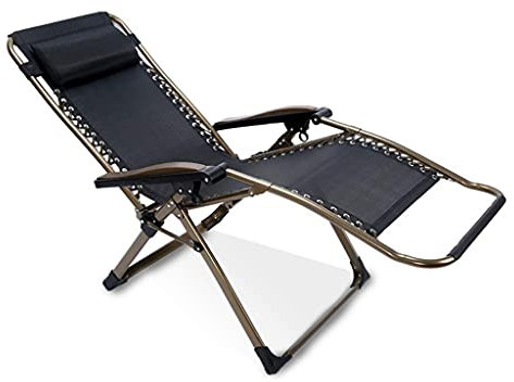 Heavy Duty Zero Gravity Chairs, Folding Reclining Chair, Beach Chairs, Lounger Deck Chairs, Leisure Chairs, Sun Loungers, Beach Patio Garden Camping, Super Width 68CM